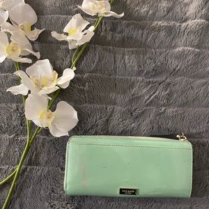 Kate spade aqua blue wallet